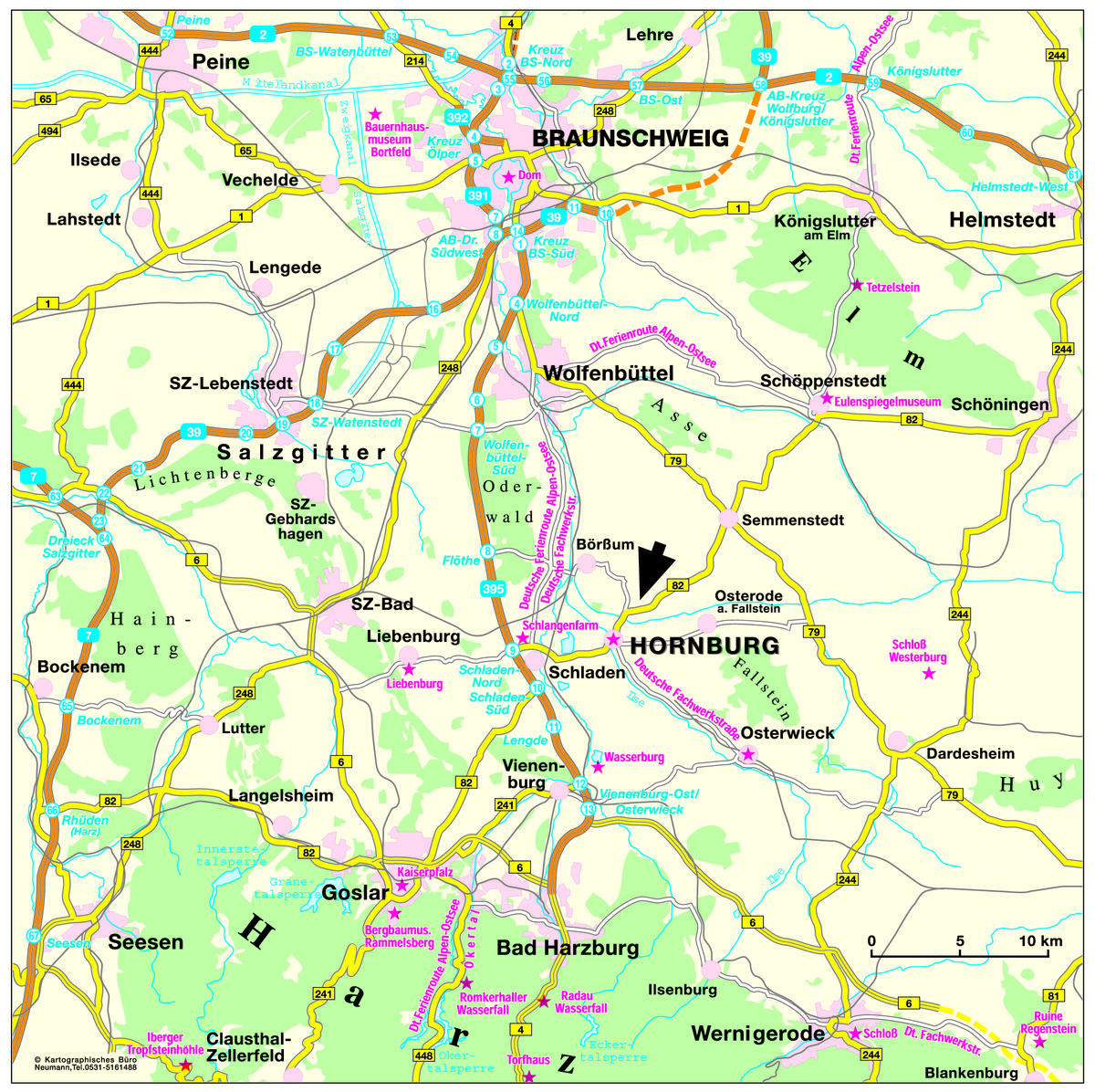 Bild vergrößern: Anreise - Hornburg und Umgebung