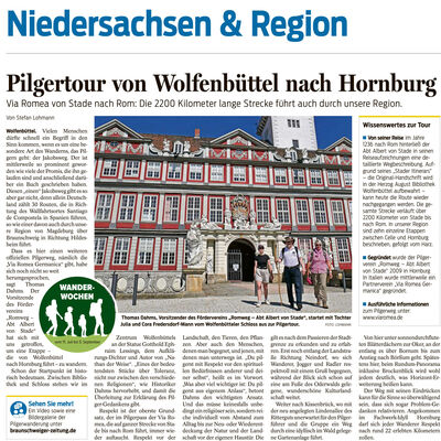 Pressebericht - Pilgertour von Wolfenbüttel nach Hornburg