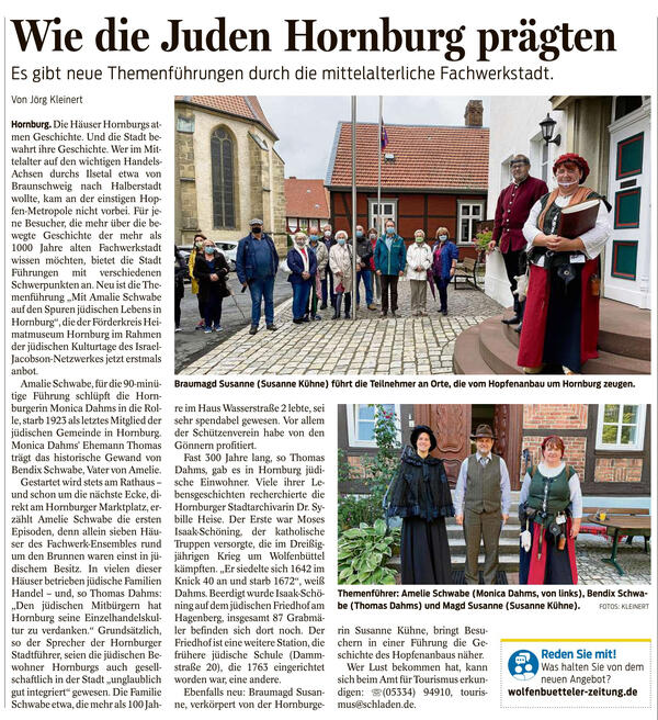 Pressebericht - Wie die Juden Hornburg prägten